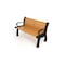 Frog Furnishings Cedar 4' Heritage Bench with Black Frame PB 4CEDBFHER - alternate 1